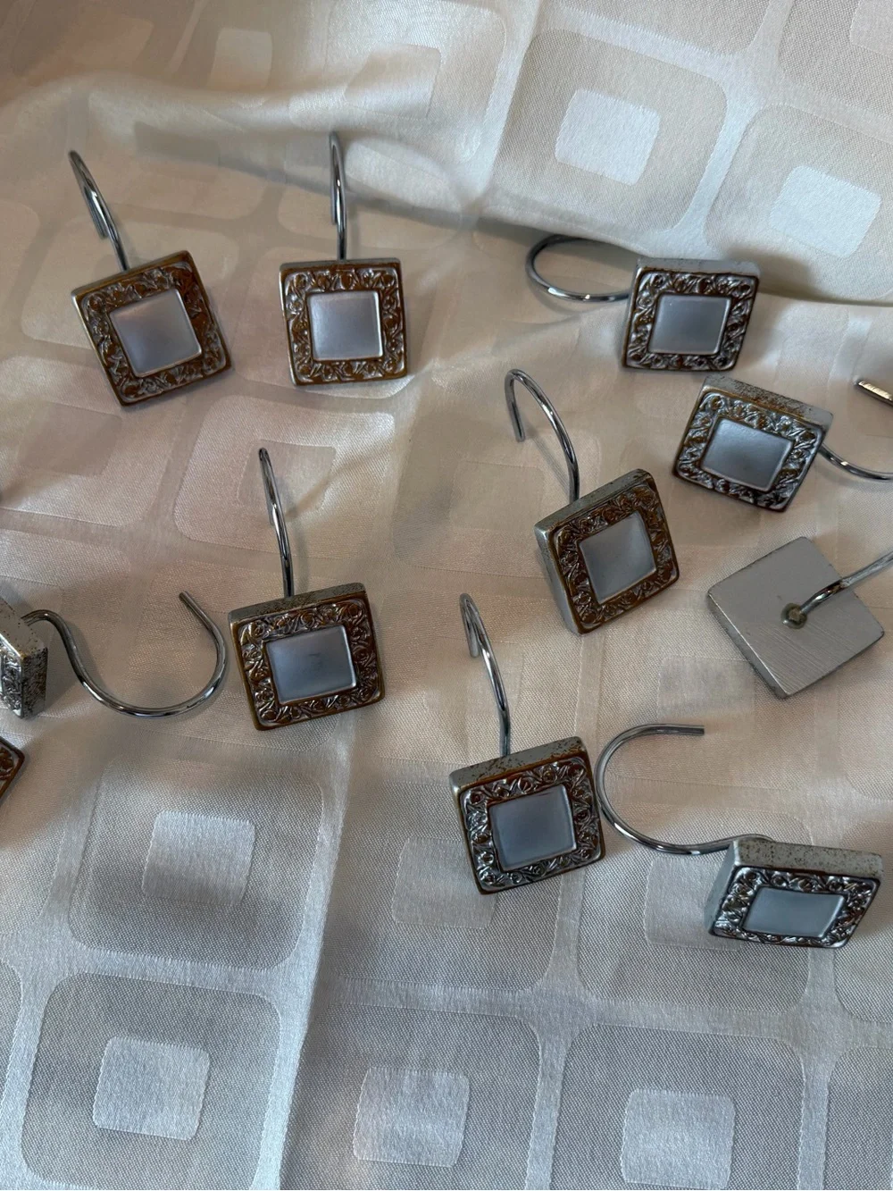 Martha Stewart Shower Curtain and 12 Hooks